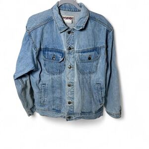 Wrangler Rugged Wear Western Trucker‎ Denim Jacket Classic Men's Size Large
